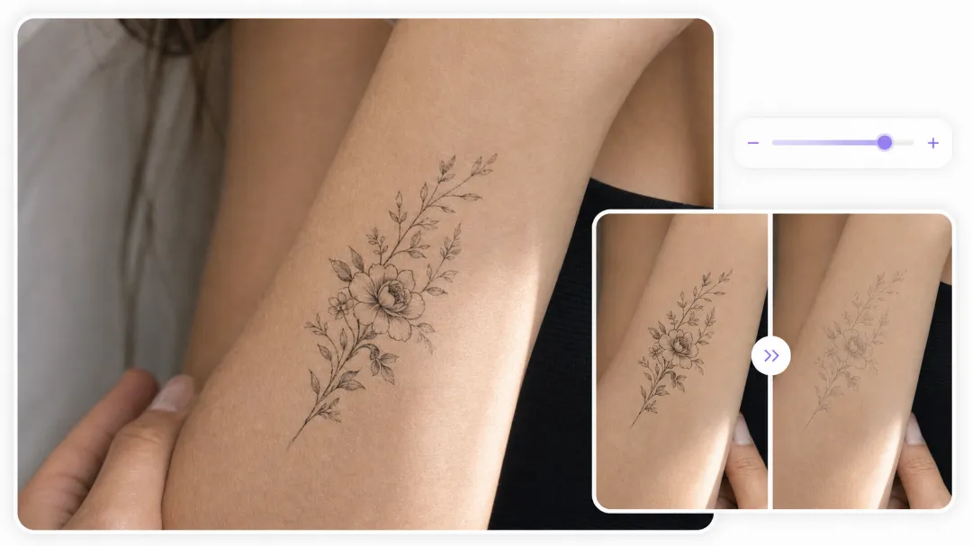 aitat.app Free Virtual Tattoo Simulator – spider and cross tattoo simulation