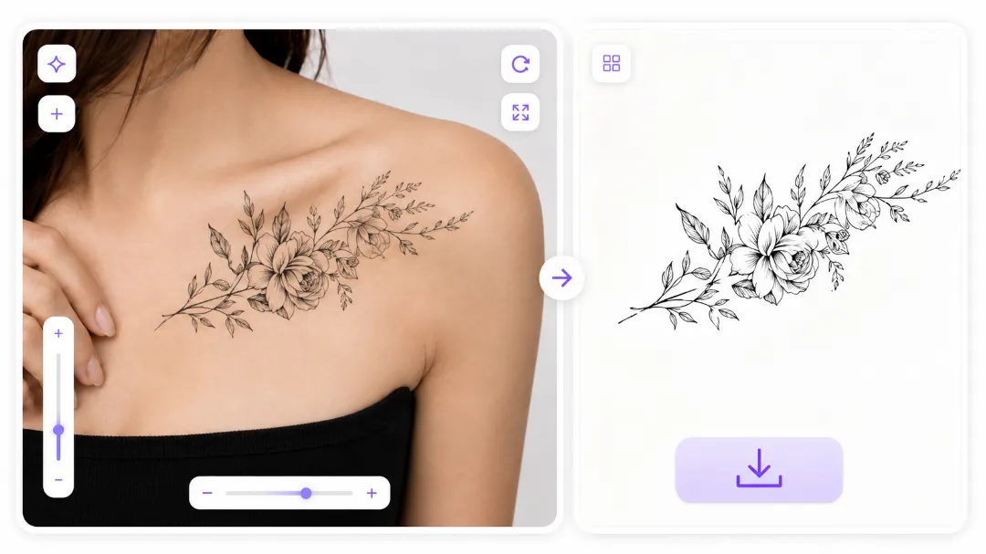 aitat.app Free Virtual Tattoo Simulator – high-resolution preview share and stencil export