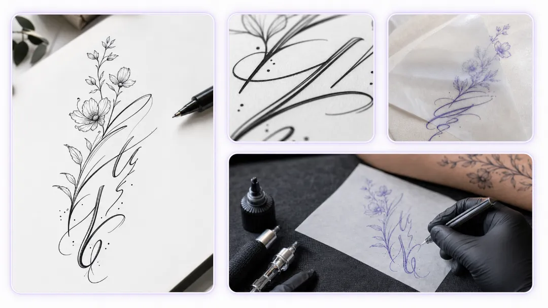 From Screen to Skin — Turn Your Text into a Tattoo Stencil